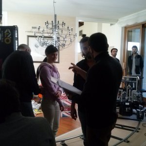 Roberta Carluccio durante le riprese dello Spot Acqua Santanna 2012/2013