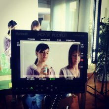 Roberta Carluccio sul set dello spot 2012/2013 Acqua Sant'Anna