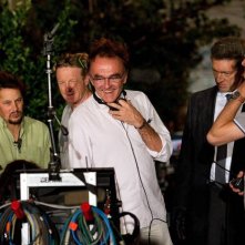 Trance: il regista Danny Boyle e Vincent Cassel durante la lavorazione