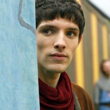 Merlin: Colin Morgan in una scena dell'episodio La Regina del passato e del futuro, della seconda stagione