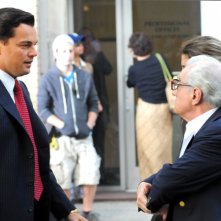 Leonardo DiCaprio e Martin Scorsese sul set di The Wolf of Wall Street