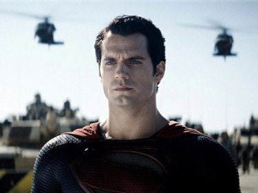 Close-up of Henry Cavill as Superman in Man of Steel