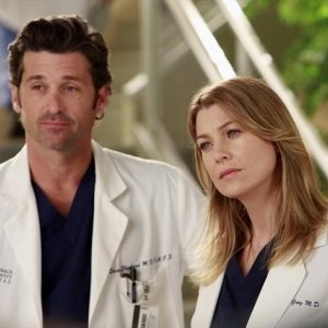 Grey's Anatomy: Ellen Pompeo e Patrick Dempsey nell'episodio Love Turns You Upside Down, della nona stagione