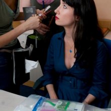 Delphine Théodore sul set di Pauvre Richard!