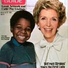 Gary Coleman con Nancy Reagan sulla cover di TV Guide per promuovere l'episodio 'Conta le tue pulsazioni' della terza stagione di Arnold