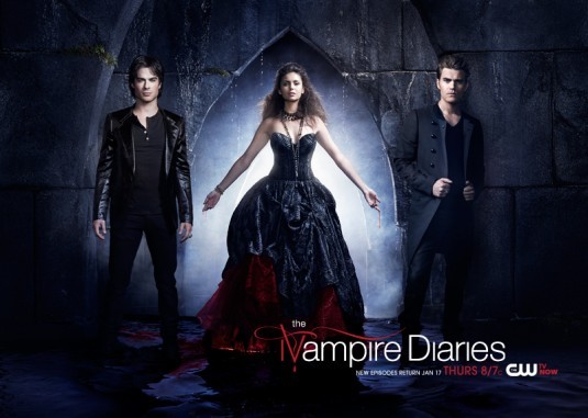 The Vampire Diaries Ian Somerhalder Nina Dobrev E Paul Wesley In Un Poster Della Stagione 4 263560