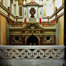 Il Commissario Nardone - Scenografia scala Questura di Milano realizzata da G. Pirrotta