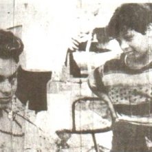 Il piccolo Gaetano Autiero con Sophia Loren sul set di 'Pane amore e...'