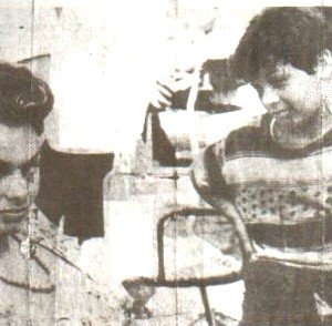 Il piccolo Gaetano Autiero con Sophia Loren sul set di 'Pane amore e...'