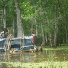 Re della terra selvaggia: Quvenzhané Wallis in una scena del film naviga sul Mississippi
