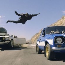 Fast & Furious 6: Tyrese Gibson in una scena d'azione del film