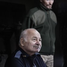 James Parks e Burt Young sul set di The Elevator