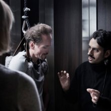Massimo Coglitore e James Parks sul set di The Elevator