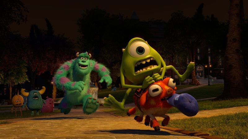 Monsters University Mike E Sulley Si Rincorrono In Una Scena Del Film 265328