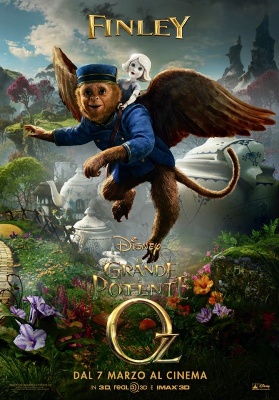 Il Grande E Potente Oz Character Poster Italiano Per La Scimmietta Finley 265463