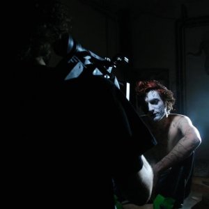 Non ci indurre in tentazione: il regista Nicola Santi Amantini insieme a Lorenzo Berti sul set