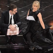 Sanremo 2013: Fabio Fazio e Luciana Littizzetto durante la prima serata