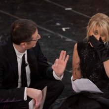 Sanremo 2013: Fabio Fazio e Luciana Littizzetto durante la prima serata del Festival