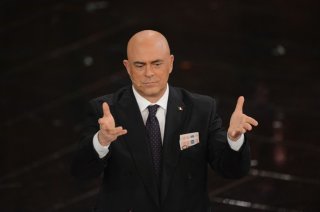 Sanremo 2013: Maurizio Crozza durante la prima serata