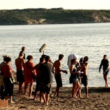 Andarevia: un'immagine dal set a Porto Ferro