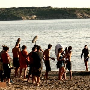 Andarevia: un'immagine dal set a Porto Ferro