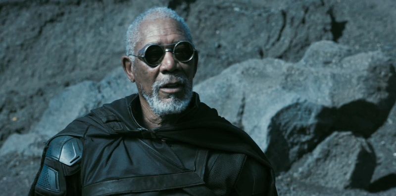 Oblivion: Morgan Freeman as Malcolm Beech in a scene from the film