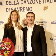 Sanremo 2013 - Bar Refaeli e Fabio Fazio alla conferenza stampa