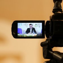 Sanremo 2013 - Fabio Fazio durante l'incontro con i giornalisti