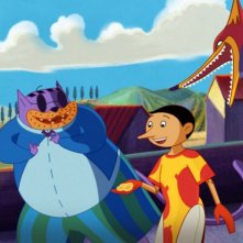 Pinocchio: l'ingenuo burattino creato da Carlo Collodi in una scena del film con il gatto e la volpe