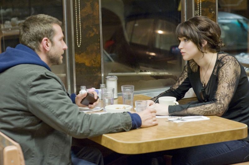 The Bright Side - Silver Linings Playbook: Bradley Cooper at the bar with Jennifer Lawrence in one scene