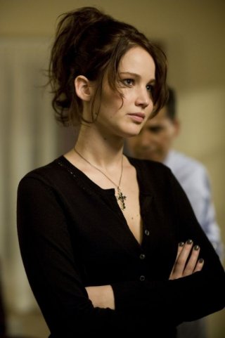 Jennifer Lawrence è seria in una scena di The Silver Linings Playbook