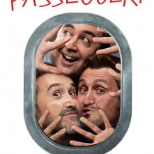 Gli amanti passeggeri: il character poster italiano con Javier Cámara, Carlos Areces e Raúl Arévalo
