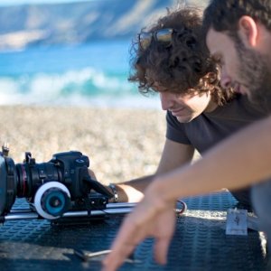 Fabio Schifiliti sul set di uno spot pubblicitario