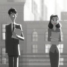 Paperman: George e Meg in una scena del cortometraggio animato
