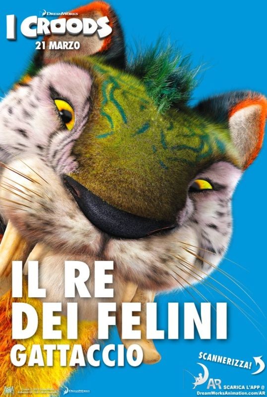 I Croods Il Re Dei Felini Gattaccio Nel Character Poster Italiano 267318