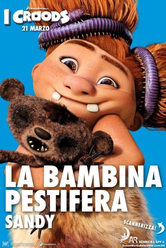 I Croods La Bambina Pestifer Sandy Nel Character Poster Italiano 267321