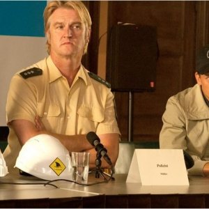 Hai Alarm am Müggelsee - Detlev Buck, Tom Schilling in una scena