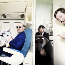 Gli amanti passeggeri: Javier Cámara, Raúl Arévalo e Carlos Areces in un servizio fotografico ispirato al film