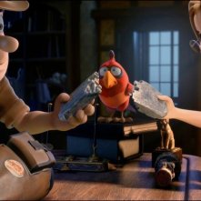 Le avventure di Taddeo l'esploratore: Taddeo con la bella archeologa Sara e il pappagallo muto in una scena del film