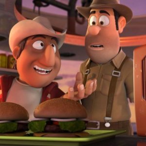 Le avventure di Taddeo l'esploratore: Taddeo con la guida peruviana Freddy fanno uno spuntino in una scena del film