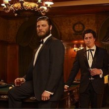 Mad Men: Aaron Staton, Jay R. Ferguson, Rich Sommer e Ben Feldman in una foto promozionale della stagione 6
