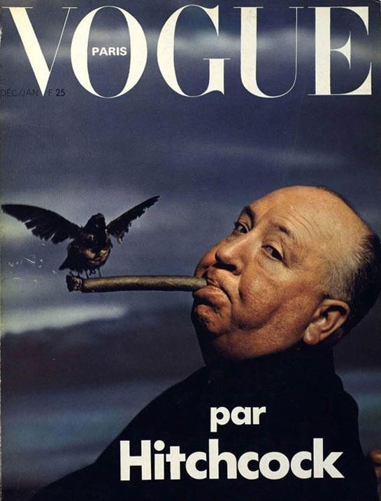 Una Vecchia Cover Di Vogue Paris Dedicata Ad Alfred Hitchcock E Gli Uccelli 268977