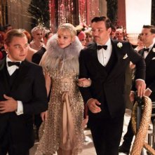 Il grande Gatsby: Leonardo DiCaprio con Carey Mulligan e Joel Edgerton in una scena