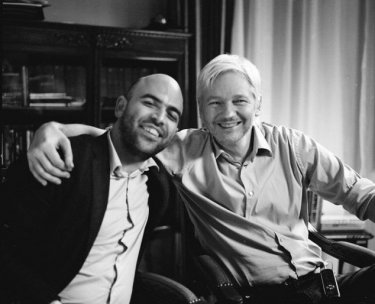 Julian Assange e Roberto Saviano a Londra, nel 2013
