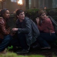 Percy Jackson e gli dei dell'olimpo: Il mare dei mostri: Brandon T. Jackson, Logan Lerman e Alexandra Daddario in una scena del film