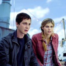 Percy Jackson e gli dei dell'olimpo: Il mare dei mostri: Logan Lerman e Alexandra Daddario in una scena del film