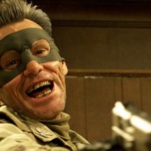 Kick-Ass 2: Jim Carrey in una scena del film nei panni del Colonnello Stars and Stripes