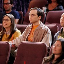 The Big Bang Theory: Mayim Bialik, Jim Parsons e Kevin Sussman nell'episodio The Decoupling Fluctuation