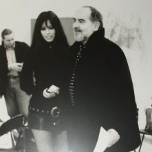 Fulvia Lorenzetti e Bigas Luna durante le prove per 'Le allattatrici'