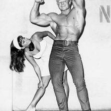 Claudia Cardinale sul set di Piano... piano, non t'agitare con David Draper